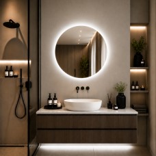 APVALUS LED VEIDRODIS SU FONINIU APŠVIETIMU S 60cm 3000K APVALUS LED VEIDRODIS SU FONINIU APŠVIETIMU S 60cm 3000K